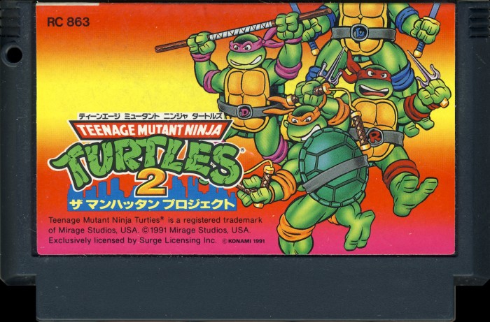 Teenage Mutant Ninja Turtles 2: The Manhattan Project [FAM] Front Label